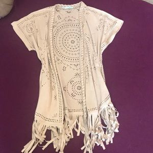 Maurice’s tan suede duster. Worn once. Like new!